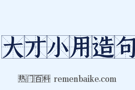 大才小用造句是什么意思的图片